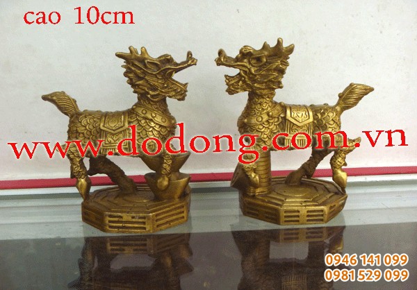 kỳ lân đồng bát quái 10cm - 500k/ đôi