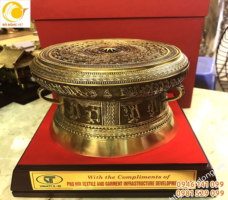 trống đồng đúc dk 15cm quà tặng đẹp