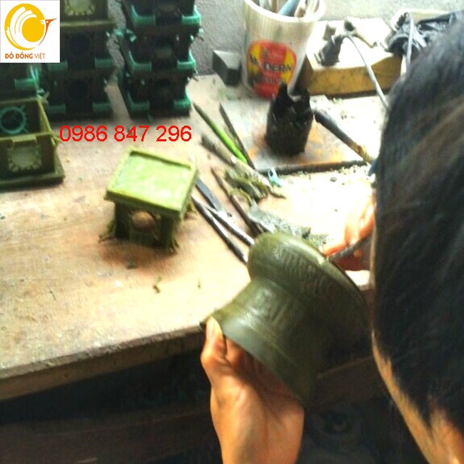 Qúa trình sửa mẫu trống trên chất liệu sáp