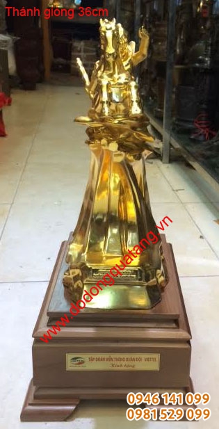 Tượng thánh gióng mạ vàng 36cm,60cm tại Hải Phòng