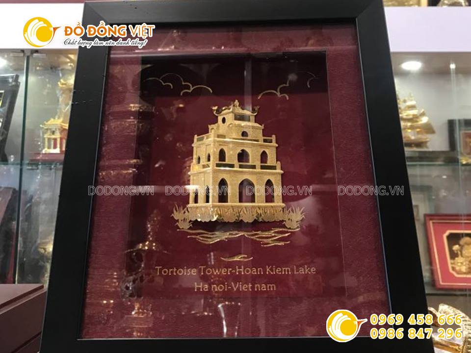 Quà tặng lưu niệm, tranh vàng 3D đẹp tinh xảo