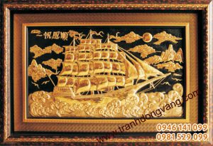 Tranh thuận buồm xuôi gió mạ vàng quà tặng
