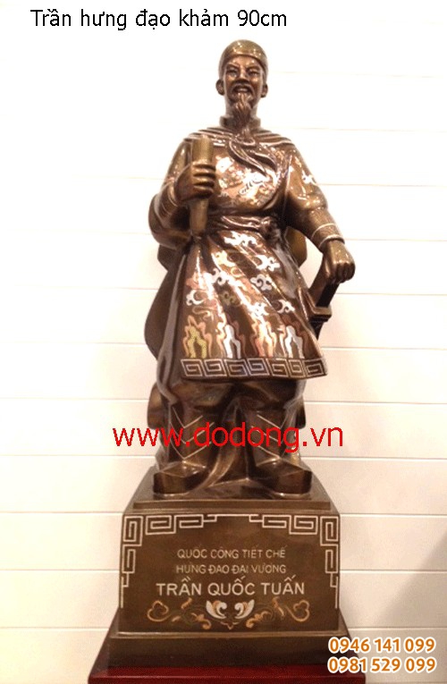 trần hưng đạo khảm bạc 90cm