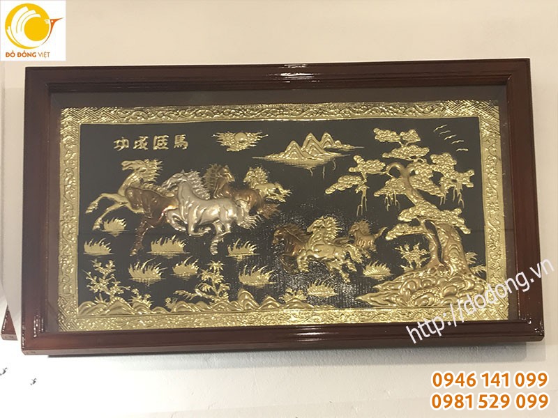 Tranh đồng mã đáo thành công 80x150cm