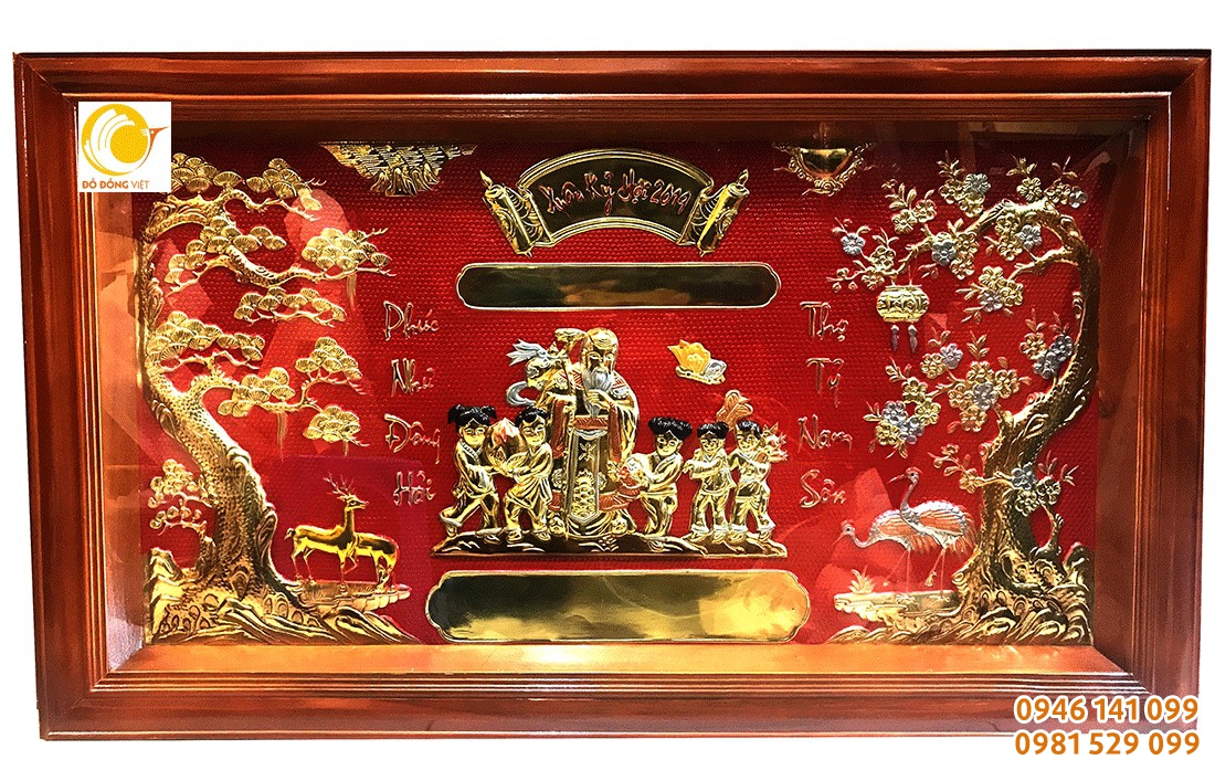 Nhận đặt tranh mừng thọ bằng đồng ngày tết