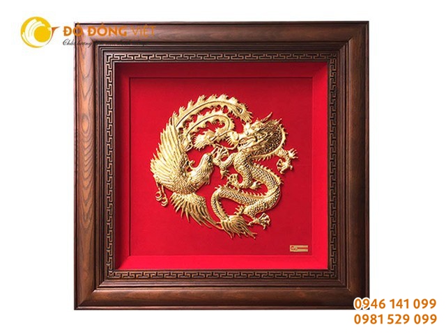 Quà tặng khách nước ngoài đến Việt Nam, Tranh rồng phượng mạ vàng 24k