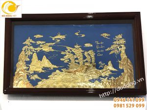 Tranh thuận buồm xuôi gió đồng nền xanh 1,2m