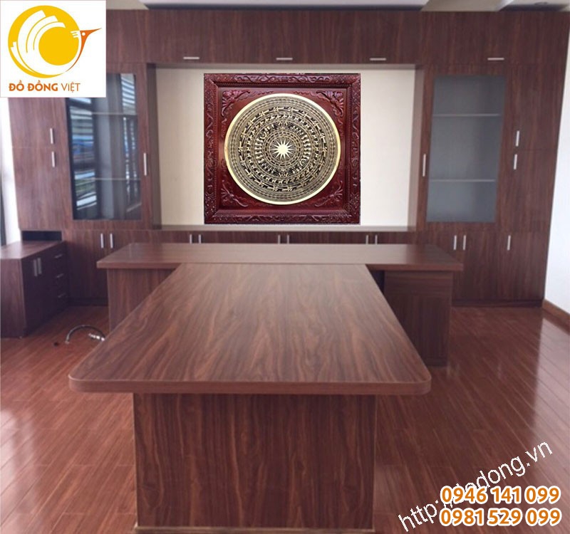 Mặt trống trang trí phòng làm việc, treo tường phòng khách đón tiếp đẹp