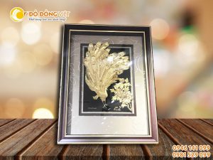 Tranh vàng 24k, quà tặng ngày cưới, tranh vàng chim phượng hoàng
