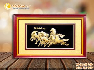 Tranh vàng 24k mã đáo thành công mẫu mới