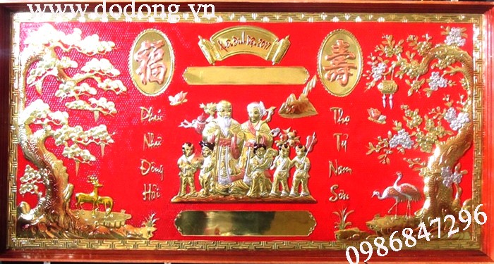 Tranh mừng thọ liền đồng 2 ông và đẹp năm 2017