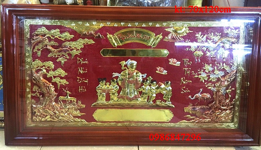 Tranh chúc thọ cụ bà 60x100cm,70x125cm,81x146cm