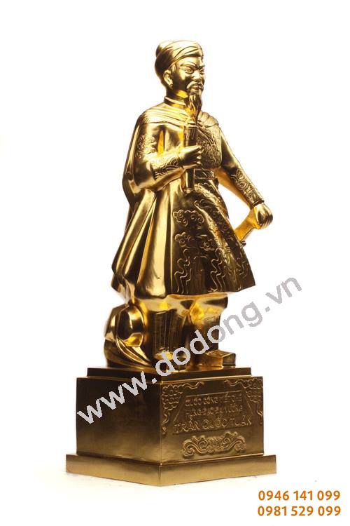 mẫu trần quốc tuấn mạ vàng