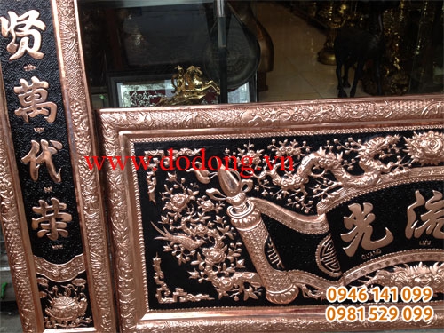 Bộ đại tự câu đối phù hợp treo phòng thờ gia đình, từ đường, đình chùa.Nhận sản xuất theo yêu cầu nội dung chữ