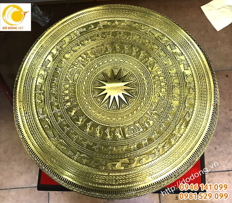 bộ trống đồng đúc 25cm, quà tặng mô hình trống, mặt trống đồng việt nam