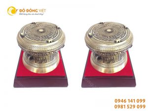 Quà tặng trống đồng đúc thu nhỏ đẹp tinh xảo kích thước 12 cm
