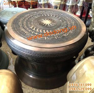 Qủa trống đồng dk 80cm, đúc trống đồng đỏ