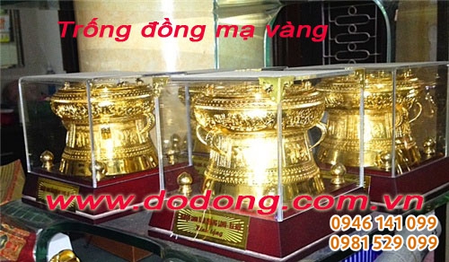 Bán trống đồng mạ vàng các đường kính tại sài gòn