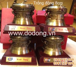 Trống đồng đúc 8cm thu nhỏ lưu niệm