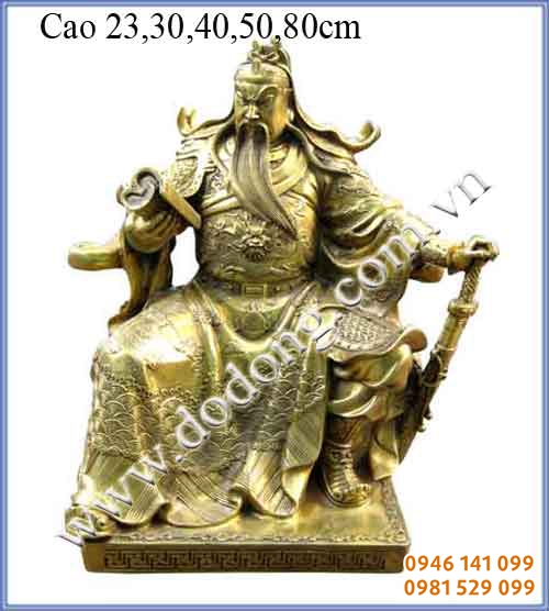 Quan công đọc sách cao 25cm,30cm,40,45,50cm
