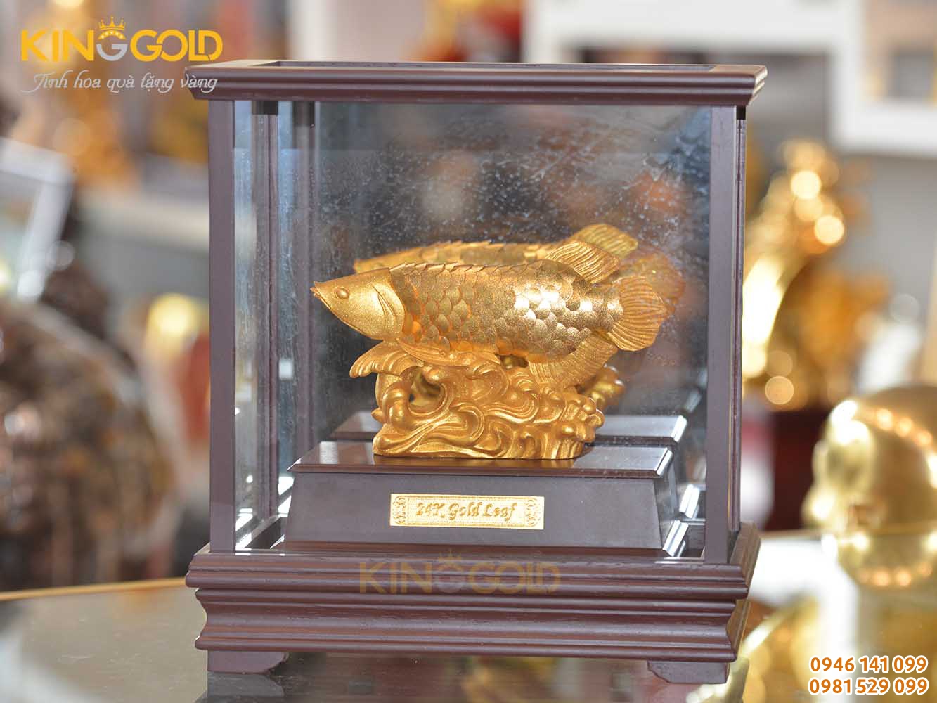 Giá Bán Tượng Cá Rồng Mạ Vàng 24k