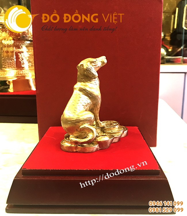 quà tặng tượng chó bằng đồng đúc tinh xảo đẹp