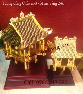 Chùa một cột bằng đồng mạ vàng 24k Mạ vàng đồ đồng