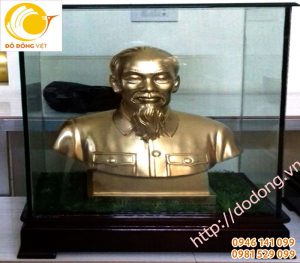 Tượng chân dung bán thân Bác hồ 60 trong hộp kính
