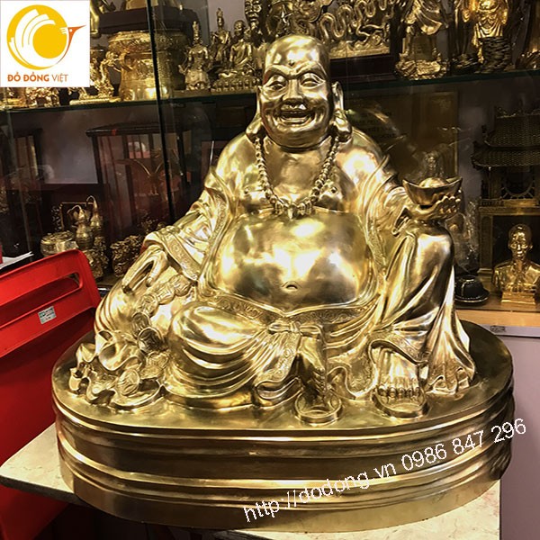 tượng di lạc đồng thau 60cm rộng 80cm