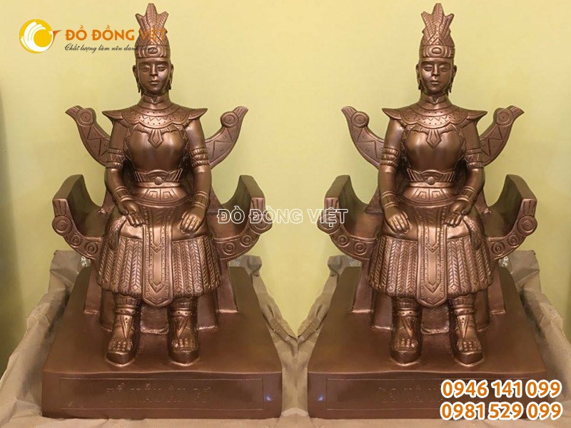 Tượng Âu Cơ bằng đồng đỏ KT cao 45 cm