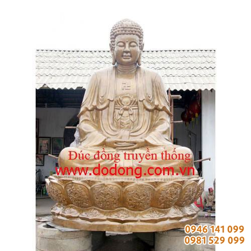Tượng phật đồng adida cao 4,5m trọng lượng 15 tấn đồng đỏ