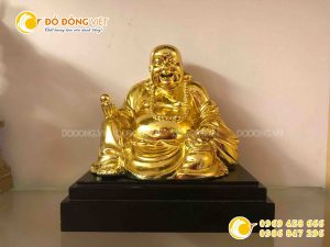 Tượng phật di lặc mạ vàng cỡ nhỏ để ban thần tài, bàn làm việc