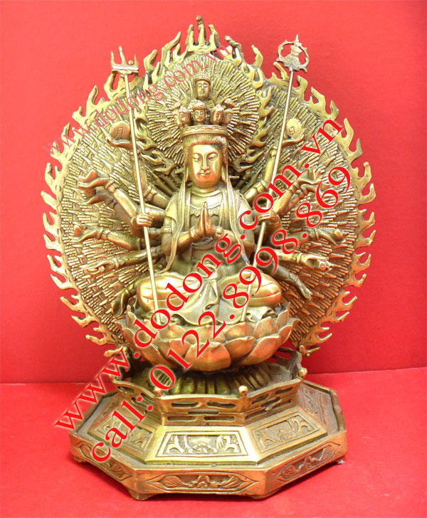 thiên thủ thiên nhãn đồng vàng 25cm