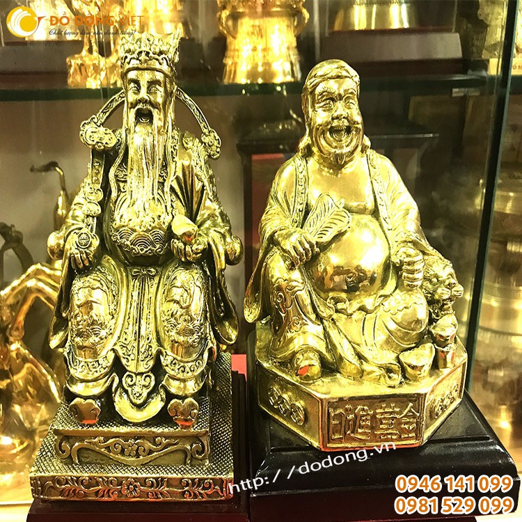 Bộ 2 tượng thần tài công địa thờ cúng trong gia đình, cơ quan, đơn vị, cửa hàng kinh doanh buôn bán
