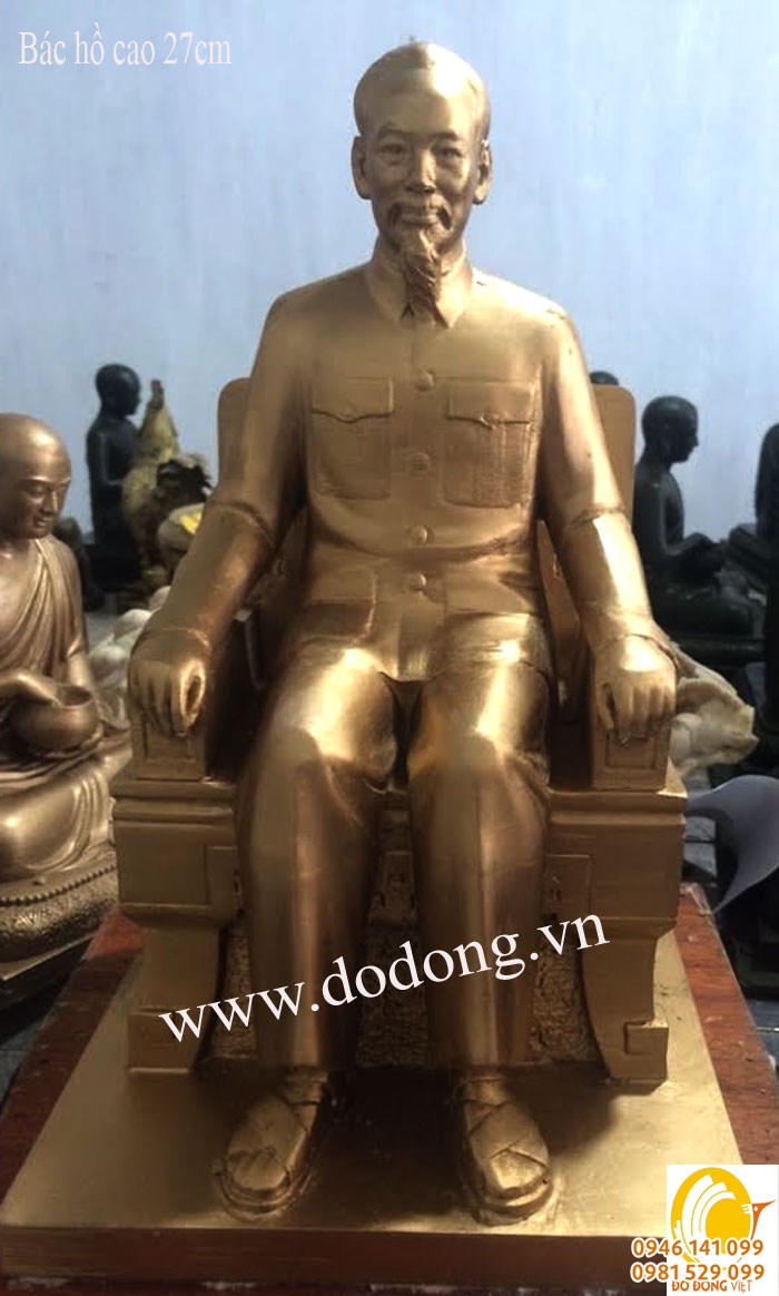 Tượng bác hồ ngồi ghế 27cm mẫu đẹp