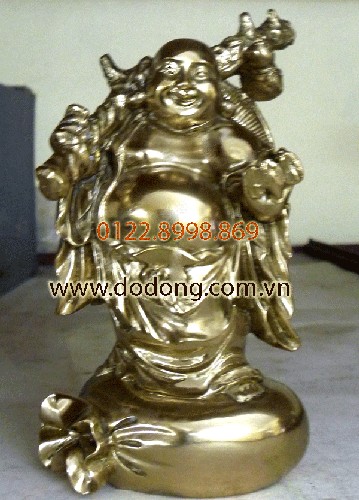 Tượng di lạc gánh túi tiền 10cm