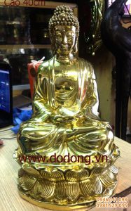 Tượng phật đồng adida cao 40cm đồng vàng tượng phật
