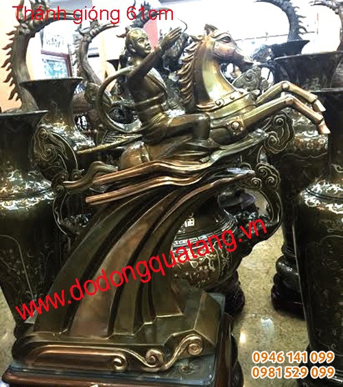 Tượng đồng thánh gióng đồng hun 61cm