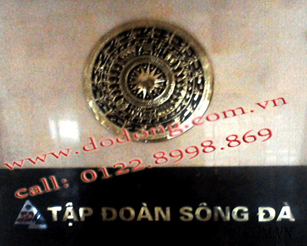 Mặt trống đồng đk 2,5m sảnh tòa nhà Sông đà